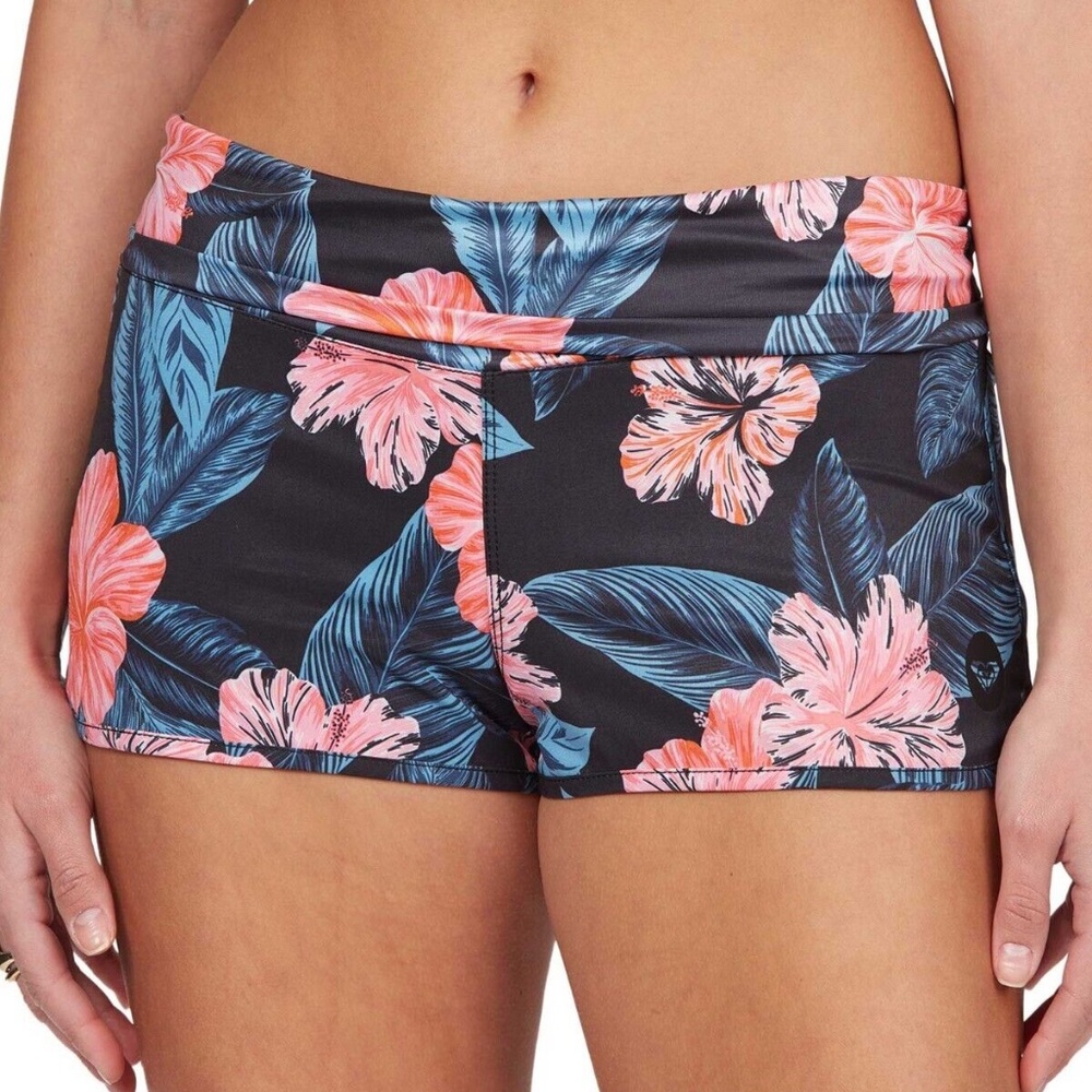 Roxy Endless Summer 2" Hibiscus Eco Swim Board Shorts M